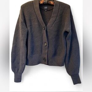 GAP Charcoal Barrel Sleeve Knit Sweater